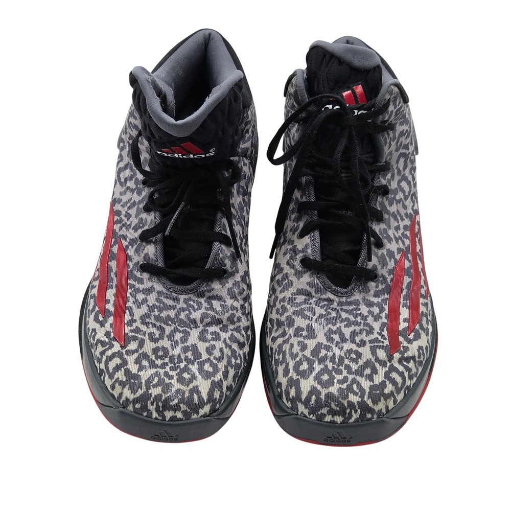 Adidas Crazylight Boost Damian Lillard Shoes Mens 12.5 Grey Red Leopard D73980